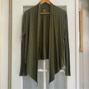 Lily Lotus Bamboo Wrap Top in Olive